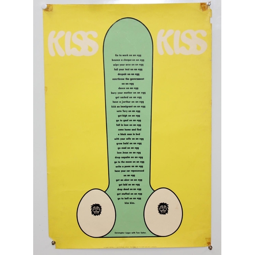 468 - Kiss Kiss - Go to work on an egg poster by Christopher Logue with Tom Salter, published by Fulham Ga... 