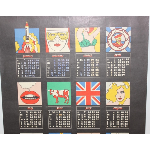 470 - 1968 calendar poster produced by Popprint for Perspective Designs Ltd, printed in England, approx 76... 