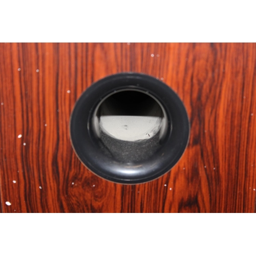 736 - A pair of Acoustic Energy 100 Series model AE 109 floor standing speakers with rosewood effect cabin... 