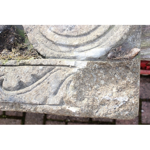 301 - A large vintage stone carving depicting a Buddhist deity in chariot, likely South East Asian, unknow... 