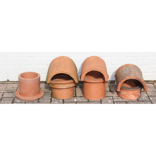 349A - Qty of various terracotta items to include chimney pots and a planter, largest approx 53cm W x 38cm ... 