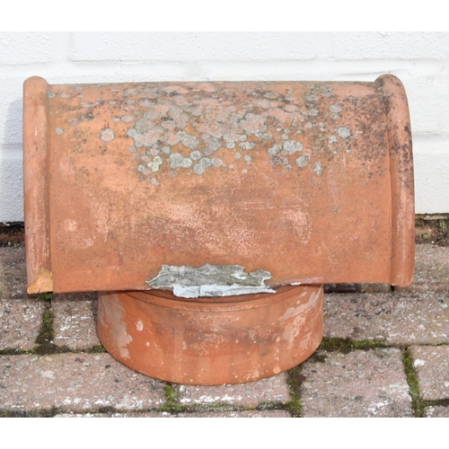 349A - Qty of various terracotta items to include chimney pots and a planter, largest approx 53cm W x 38cm ... 