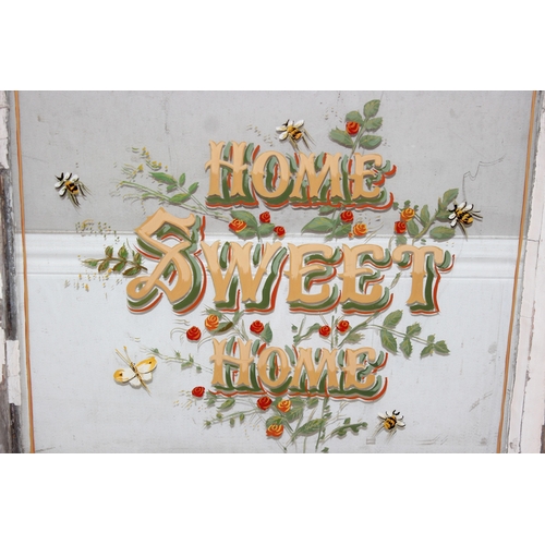 402A - A vintage hand painted caravan window panel 