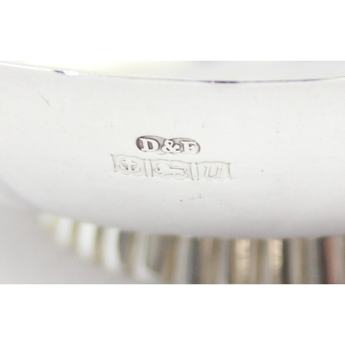 1018 - [132.35g] - a retro silver bowl formed as a flower on textured foot, Birmingham 1969 by Deakin & Fra... 