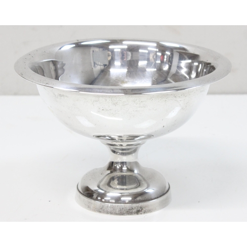 1018B - Ralph Lauren - a silver plated pedestal fruit bowl, marked to base, 26cm wide x 17cm tall