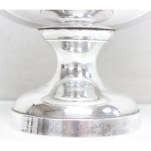 1018B - Ralph Lauren - a silver plated pedestal fruit bowl, marked to base, 26cm wide x 17cm tall