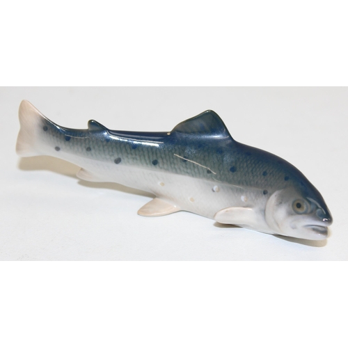 1511A - A Royal Copenhagen porcelain model of a fish, marked to base, 12cm long