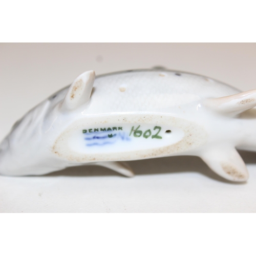 1511A - A Royal Copenhagen porcelain model of a fish, marked to base, 12cm long