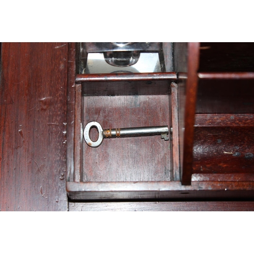 117 - A superb quality Edwardian inlaid mahogany pop-up or Jack in the Box writing desk, the hinged panels... 