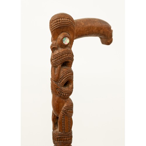 7 - Late 19th/Early 20th-Century Tokotoko, presented to Sir Cyril Newall

New Zealand 
Carved Wood & Pau... 