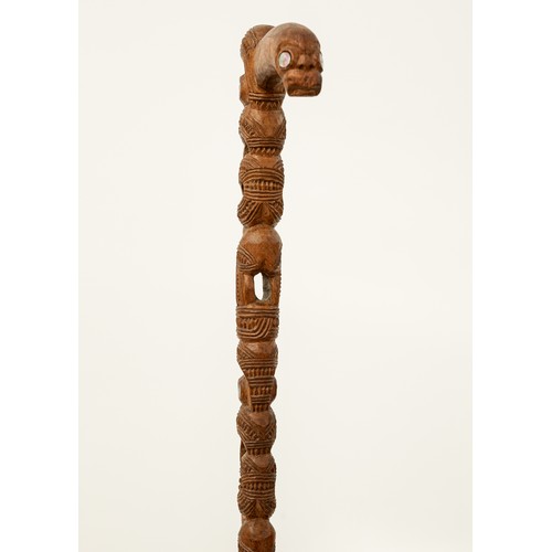 7 - Late 19th/Early 20th-Century Tokotoko, presented to Sir Cyril Newall

New Zealand 
Carved Wood & Pau... 