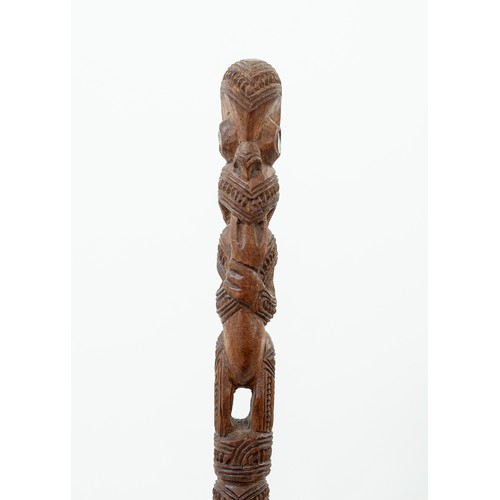 7 - Late 19th/Early 20th-Century Tokotoko, presented to Sir Cyril Newall

New Zealand 
Carved Wood & Pau... 