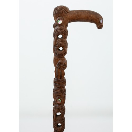 7 - Late 19th/Early 20th-Century Tokotoko, presented to Sir Cyril Newall

New Zealand 
Carved Wood & Pau... 