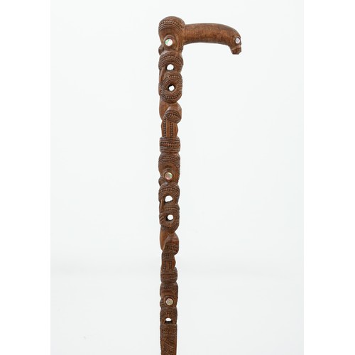 7 - Late 19th/Early 20th-Century Tokotoko, presented to Sir Cyril Newall

New Zealand 
Carved Wood & Pau... 