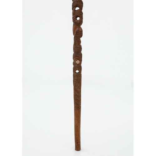 7 - Late 19th/Early 20th-Century Tokotoko, presented to Sir Cyril Newall

New Zealand 
Carved Wood & Pau... 