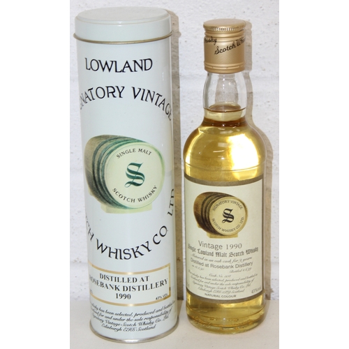 1456 - A bottle of Lowland Signatory Vintage Single Malt Scotch Whisky, 9 years old and distilled at Roseba... 