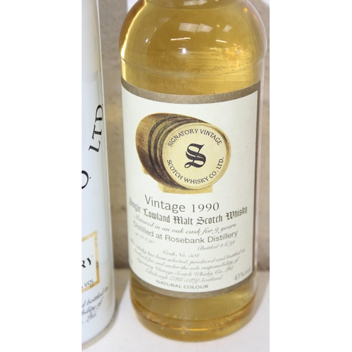 1456 - A bottle of Lowland Signatory Vintage Single Malt Scotch Whisky, 9 years old and distilled at Roseba... 
