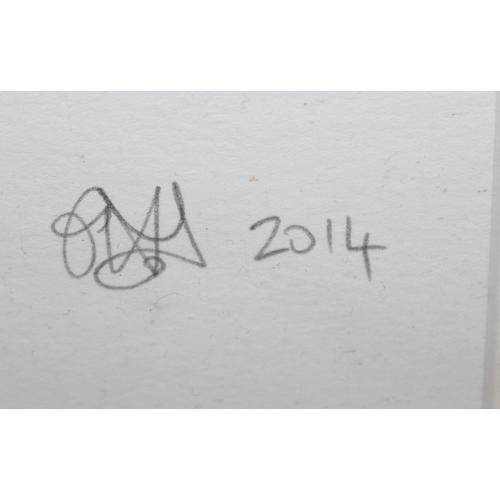 354 - Camilla Dowse (British, Contemporary), two monochrome slightly abstract prints one depicting chicken... 