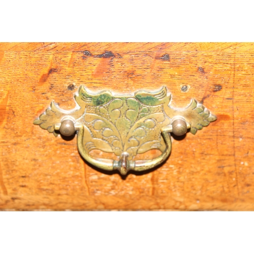 3 - A Georgian oak two over three chest of drawers with brass fittings, likely 18th century, 95cm x 53cm... 