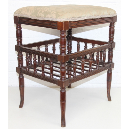 103 - An early or mid 20th century oak chair bearing military mark to underside and an antique mahogany pi... 