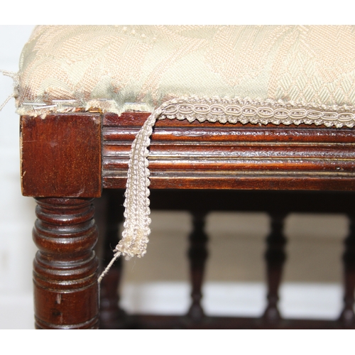 103 - An early or mid 20th century oak chair bearing military mark to underside and an antique mahogany pi... 