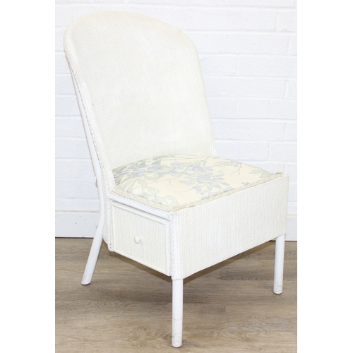 79 - Four items of vintage furniture or woodenware to inc a green painted industrial style stool, a Lloyd... 