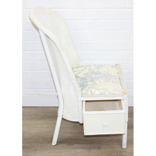 79 - Four items of vintage furniture or woodenware to inc a green painted industrial style stool, a Lloyd... 