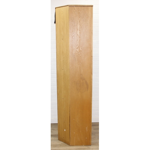 48 - A large good quality modern light oak book shelf or display shelf, 70cm x 50cm x 206cm