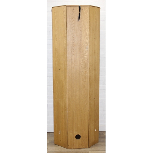 48 - A large good quality modern light oak book shelf or display shelf, 70cm x 50cm x 206cm