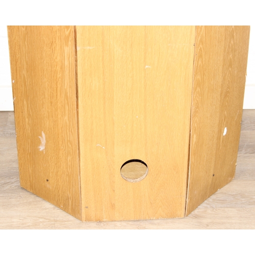 48 - A large good quality modern light oak book shelf or display shelf, 70cm x 50cm x 206cm