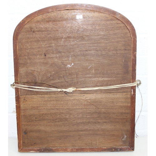 45 - A small oak wall mounted cupboard and shelf unit, early 20th century, 58cm x 15cm x 60cm and a wall ... 