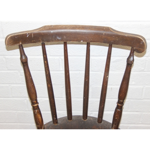 105 - A set of four stickback chairs with penny seats, early 20th century, each 81cm tall [4]