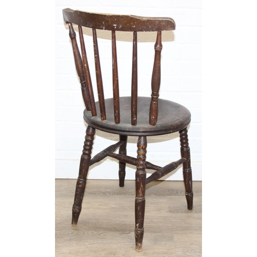 105 - A set of four stickback chairs with penny seats, early 20th century, each 81cm tall [4]