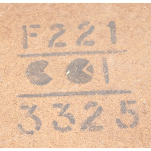 114A - Two vintage light oak stools with red gingham upholstery, each 63cm tall