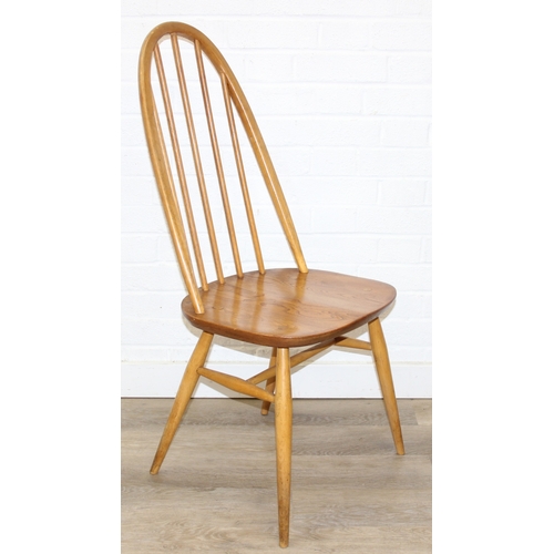 24 - A set of four Ercol Quaker high hoop back dining chairs, blonde finish, gold label, each 96cm tall
