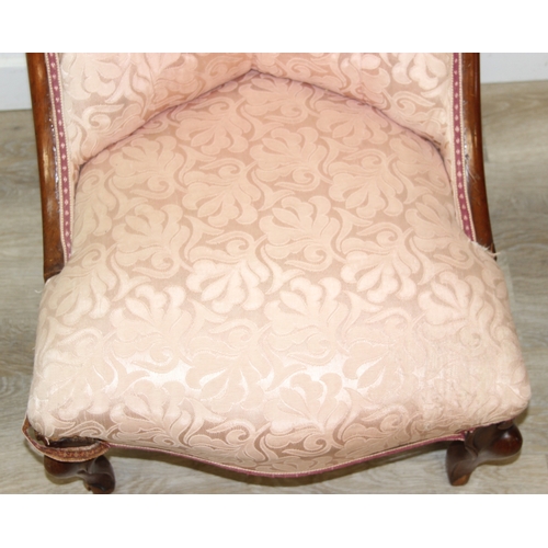 199A - An antique piano stool with lift up lid and boxwood inlay, later top and a Victorian low chair with ... 