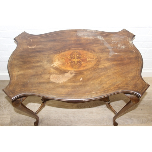 101 - An Edwardian octagonal topped mahogany table, stamped for Joslins of Colchester under, and a further... 