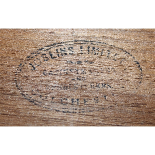 101 - An Edwardian octagonal topped mahogany table, stamped for Joslins of Colchester under, and a further... 