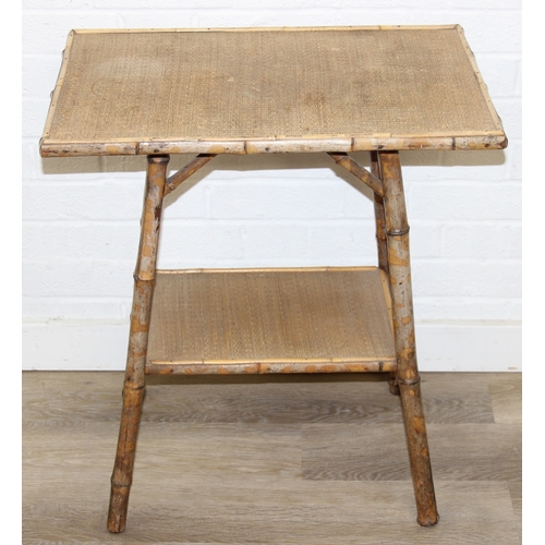 67 - An Aesthetic movement period bamboo side table, 60cm x 40cm x 67cm
