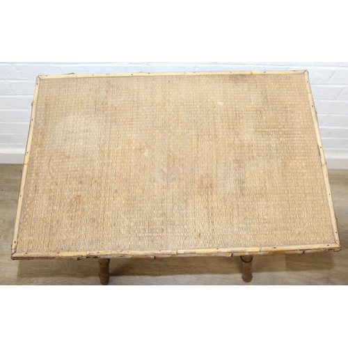 67 - An Aesthetic movement period bamboo side table, 60cm x 40cm x 67cm