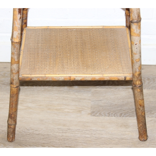 67 - An Aesthetic movement period bamboo side table, 60cm x 40cm x 67cm
