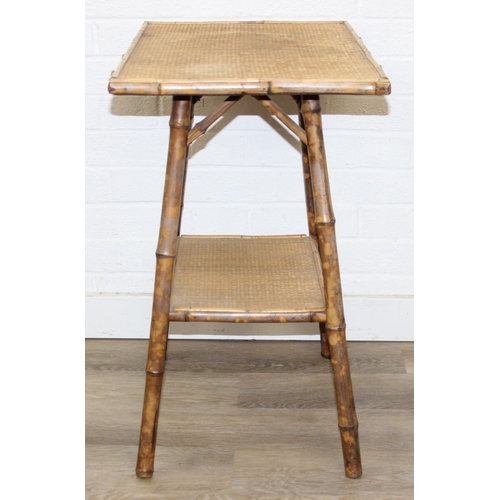 67 - An Aesthetic movement period bamboo side table, 60cm x 40cm x 67cm