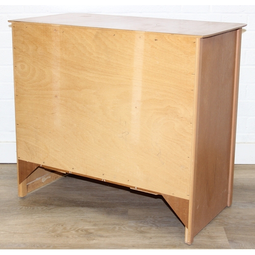91 - A retro three drawer chest of drawers, 75cm x 37cm x 67cm