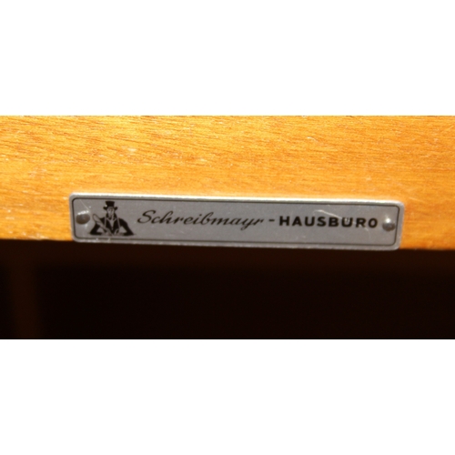 16 - 'Hausbüro' by Schreibmayr of Germany - an unusual retro mid-century fold out desk or bureau with var... 