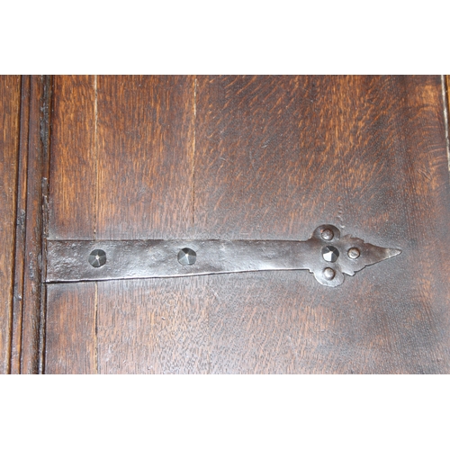 190 - An unusual antique carved oak trunk or coffer depicting the four evangelists or gospels, possibly It... 