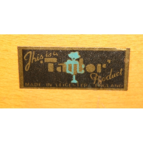 98 - Three pieces of furniture to inc a rustic elm topped table, a child's Taylor desk stool and a vintag... 