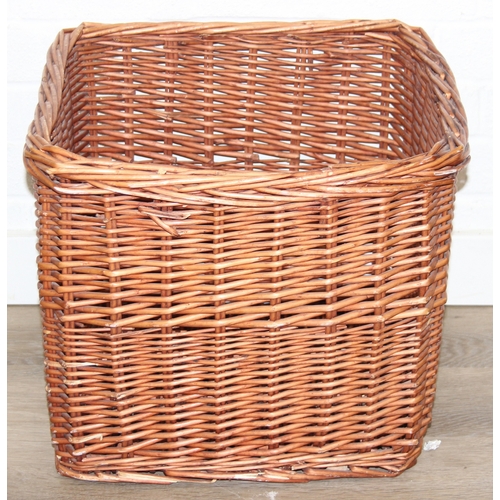 294 - Two vintage wicker baskets, the smaller 44cm x 45cm x 38cm [2]