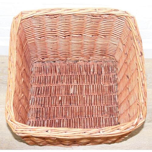 294 - Two vintage wicker baskets, the smaller 44cm x 45cm x 38cm [2]