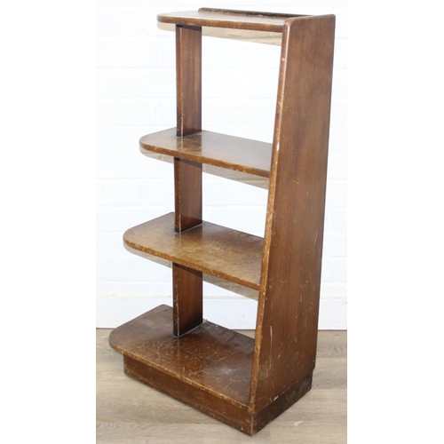 88 - Three sets of shelves to include inglenook bookcase, retro corner what-not stand and vintage open sh... 