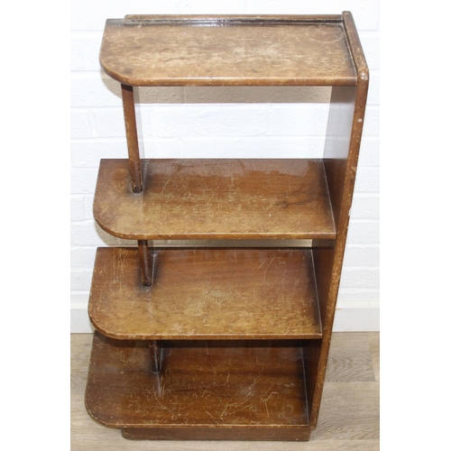 88 - Three sets of shelves to include inglenook bookcase, retro corner what-not stand and vintage open sh... 